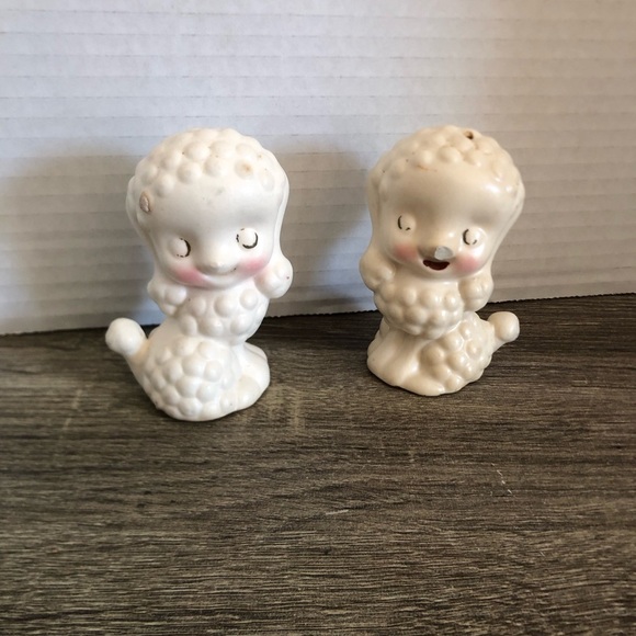 Vtg Poodle Salt and Pepper Shakers - Picture 1 of 12